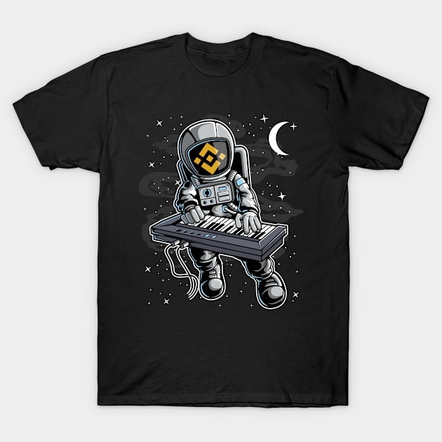 Astronaut Organ Binance BNB Coin To The Moon Crypto Token Cryptocurrency Blockchain Wallet Birthday Gift For Men Women Kids T-Shirt by Thingking About